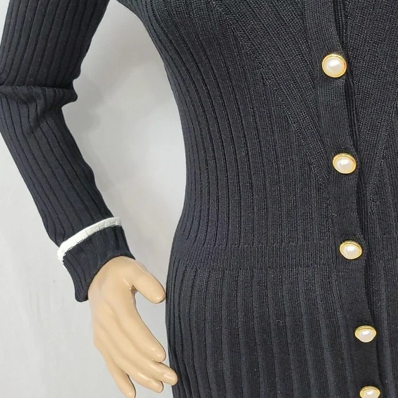 Taylor Fit And Flare Colorblock Mini Sweater Dress - Picture 9 of 17